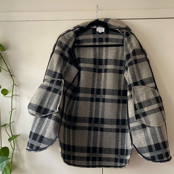 Sundays Owen Coat in Black Plaid Compact - Picture 9 of 13
